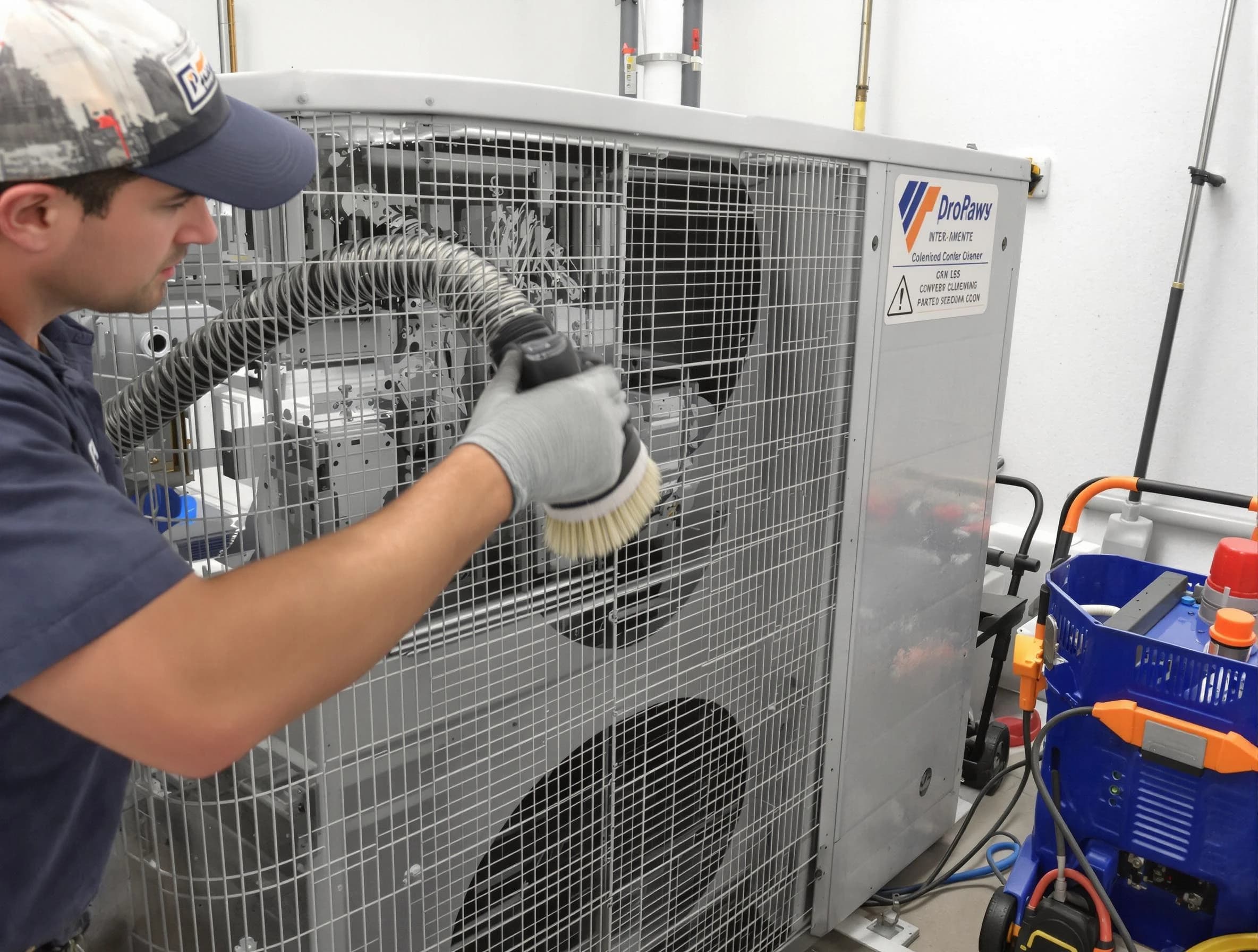 Fairfield Air Duct Cleaning specialist performing precision AC coil cleaning for improved system performance in Fairfield