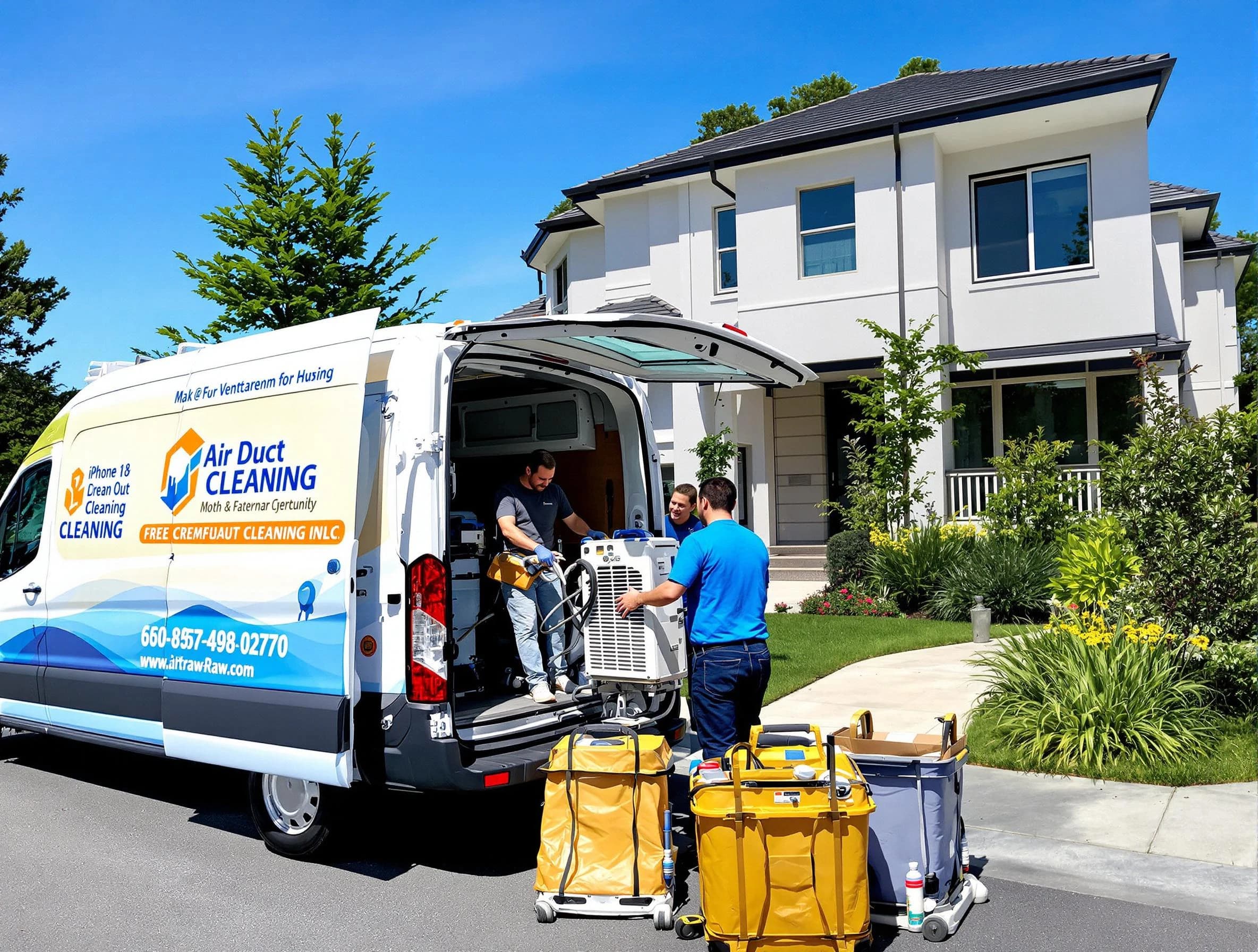 Fairfield Air Duct Cleaning technician performing professional air duct cleaning in Fairfield