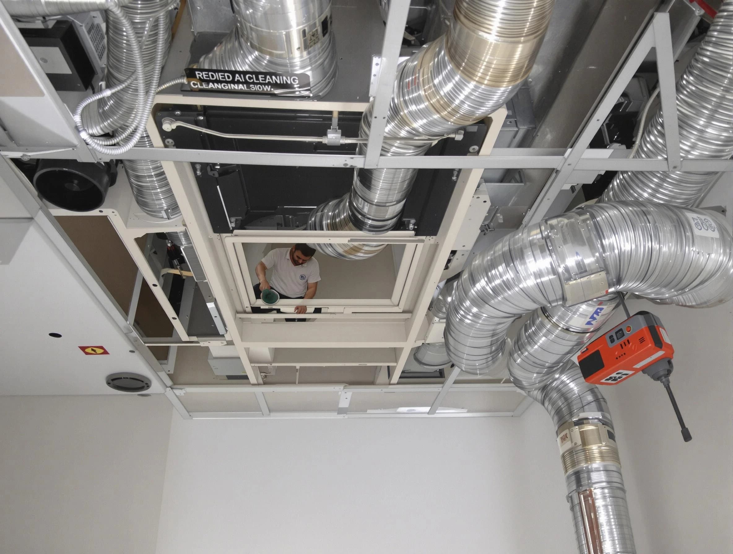 Fairfield Air Duct Cleaning technician performing detailed central duct system cleaning in Fairfield