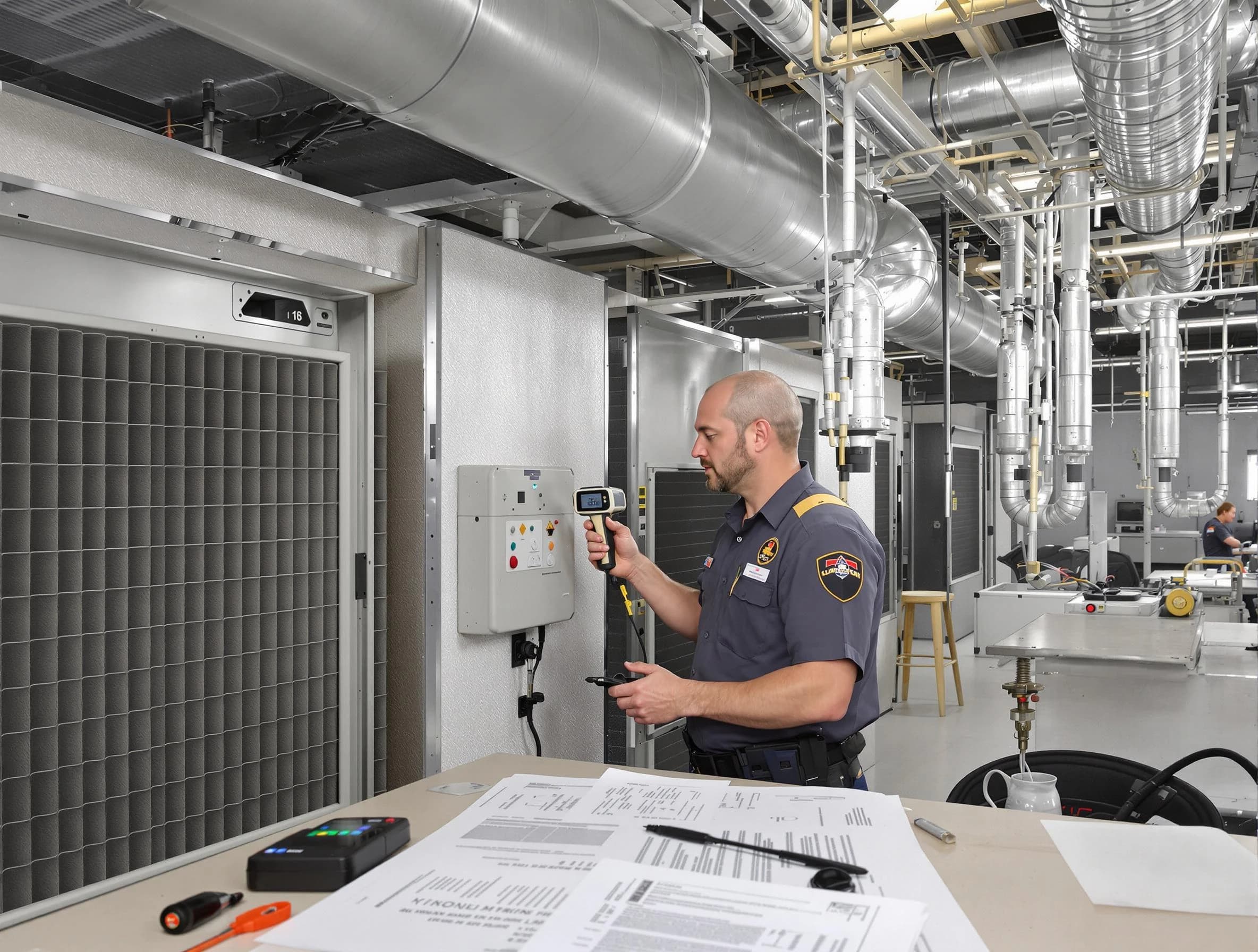 Professional filter system inspection by Fairfield Air Duct Cleaning in Fairfield