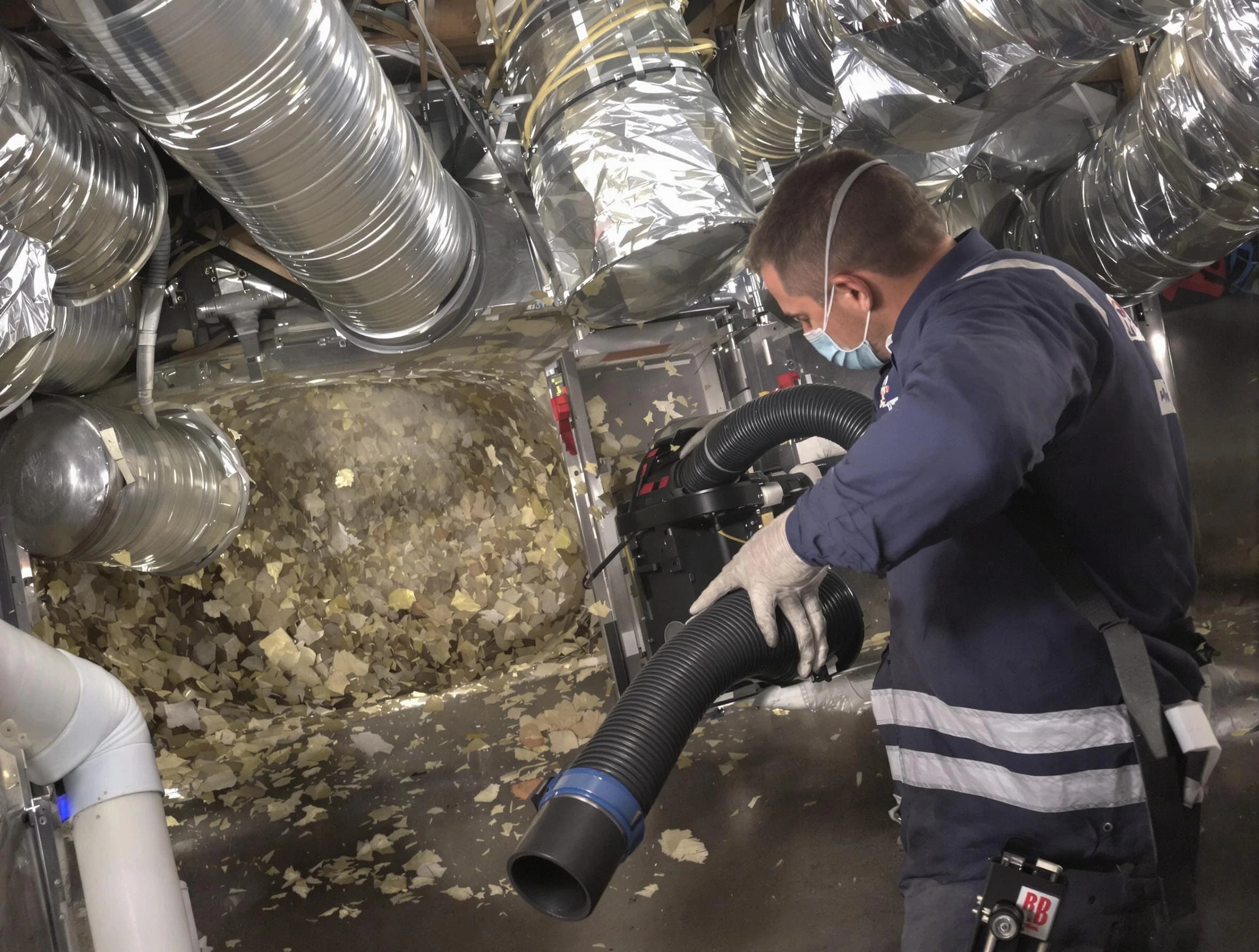 Fairfield Air Duct Cleaning specialist operating negative pressure cleaning equipment for thorough duct maintenance in Fairfield