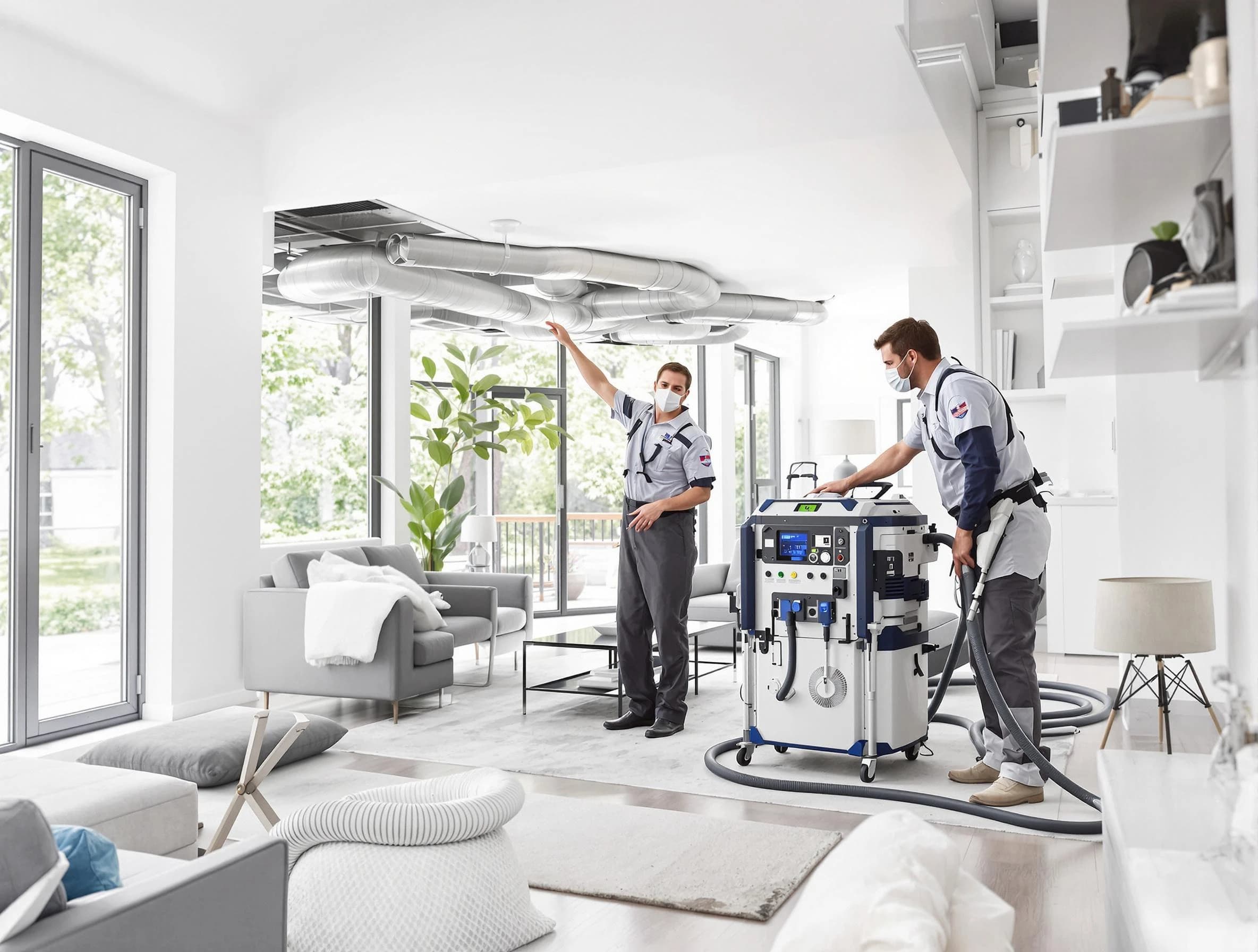 Fairfield Air Duct Cleaning professional conducting pure air duct cleaning with state-of-the-art equipment in Fairfield