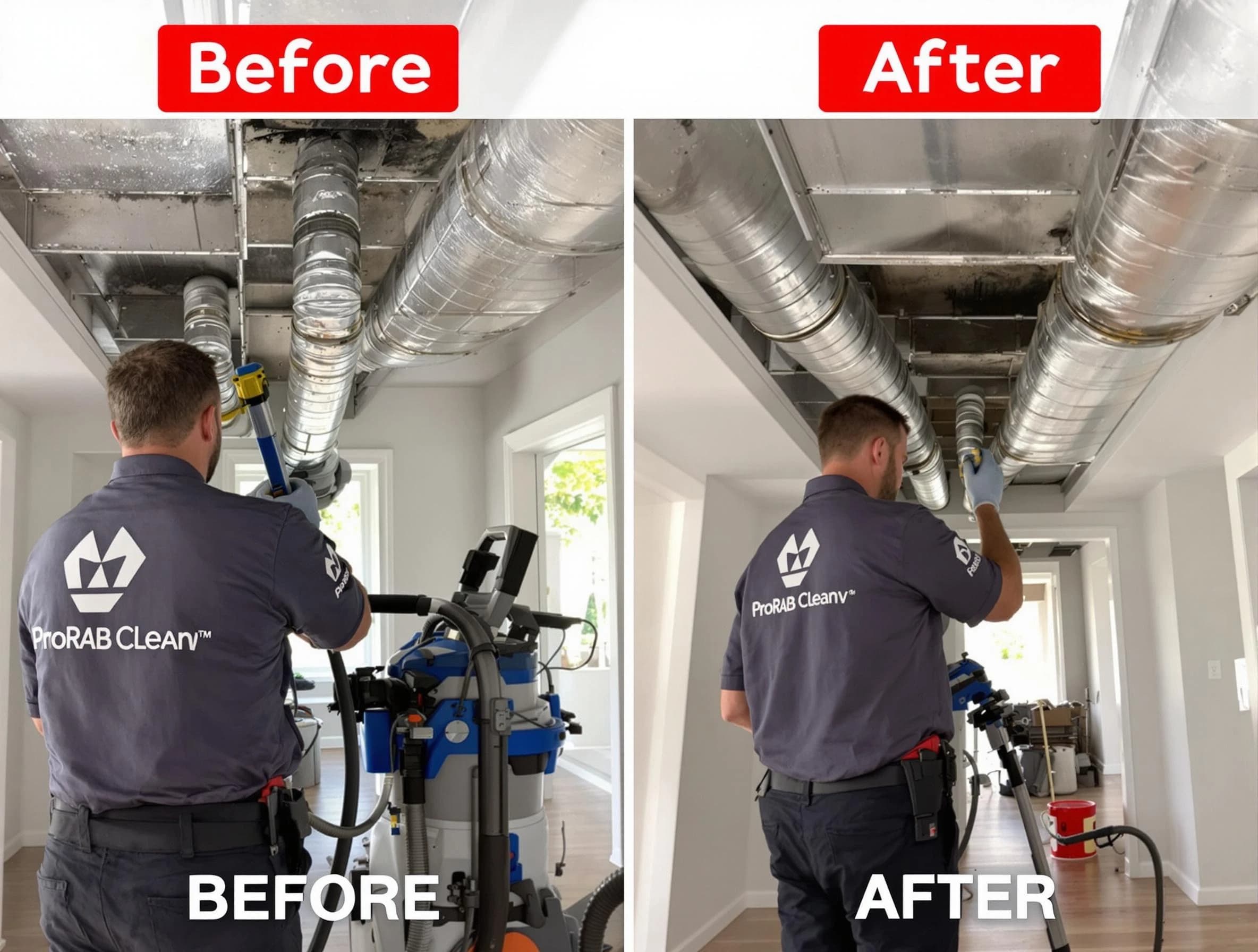 Fairfield Air Duct Cleaning expert performing thorough residential duct cleaning in a Fairfield home