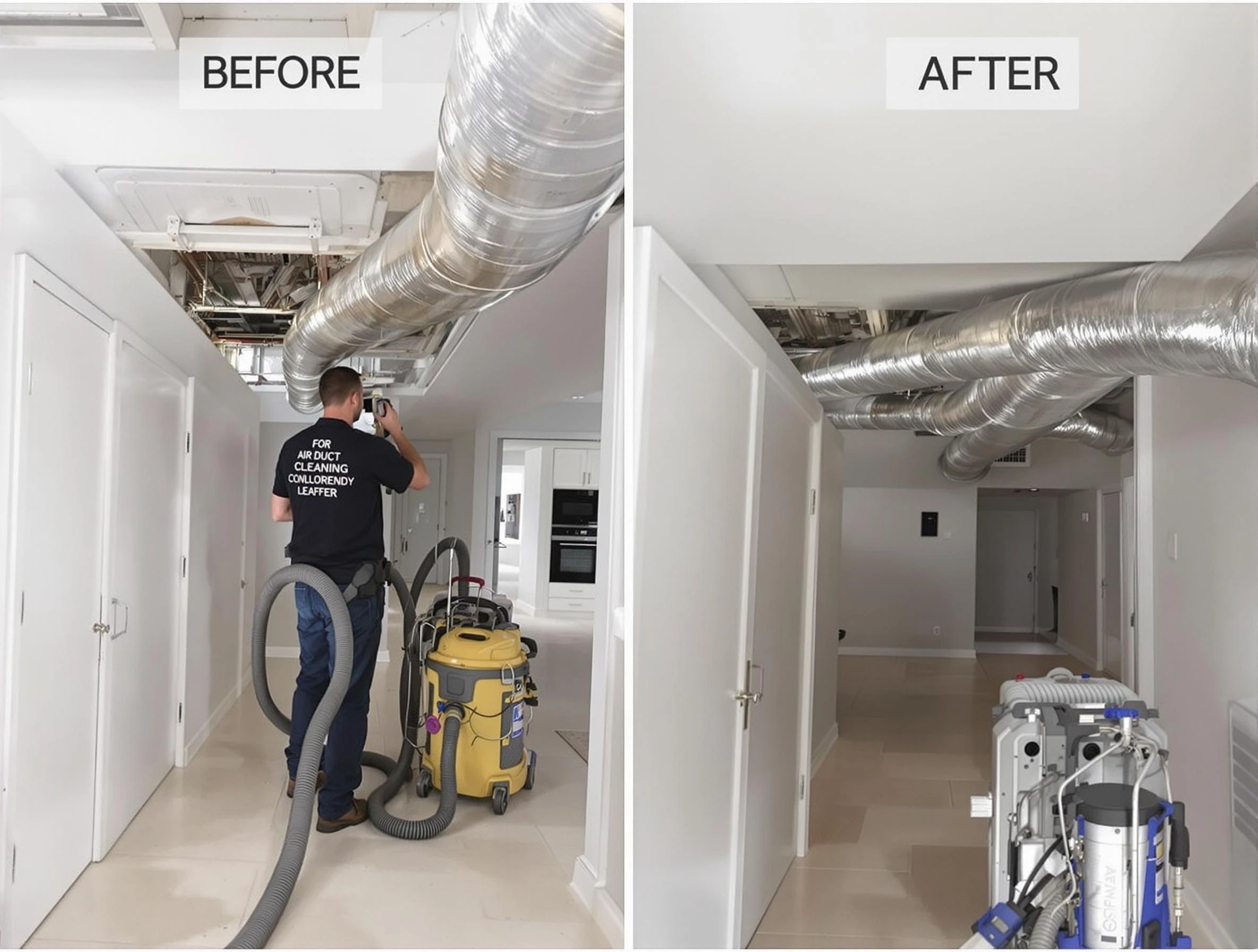 Fairfield Air Duct Cleaning professional performing thorough air duct cleaning in Fairfield