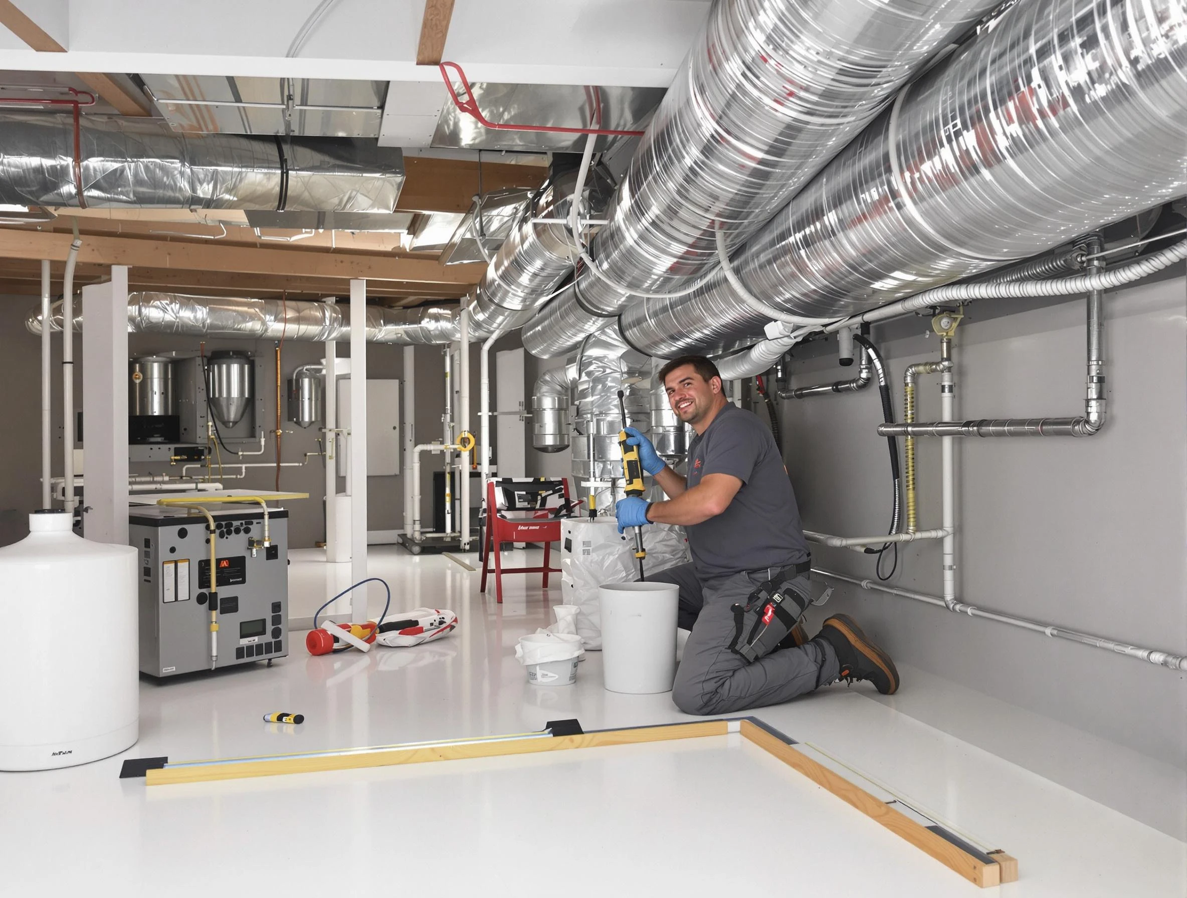 Professional duct sealing service by Fairfield Air Duct Cleaning in Fairfield