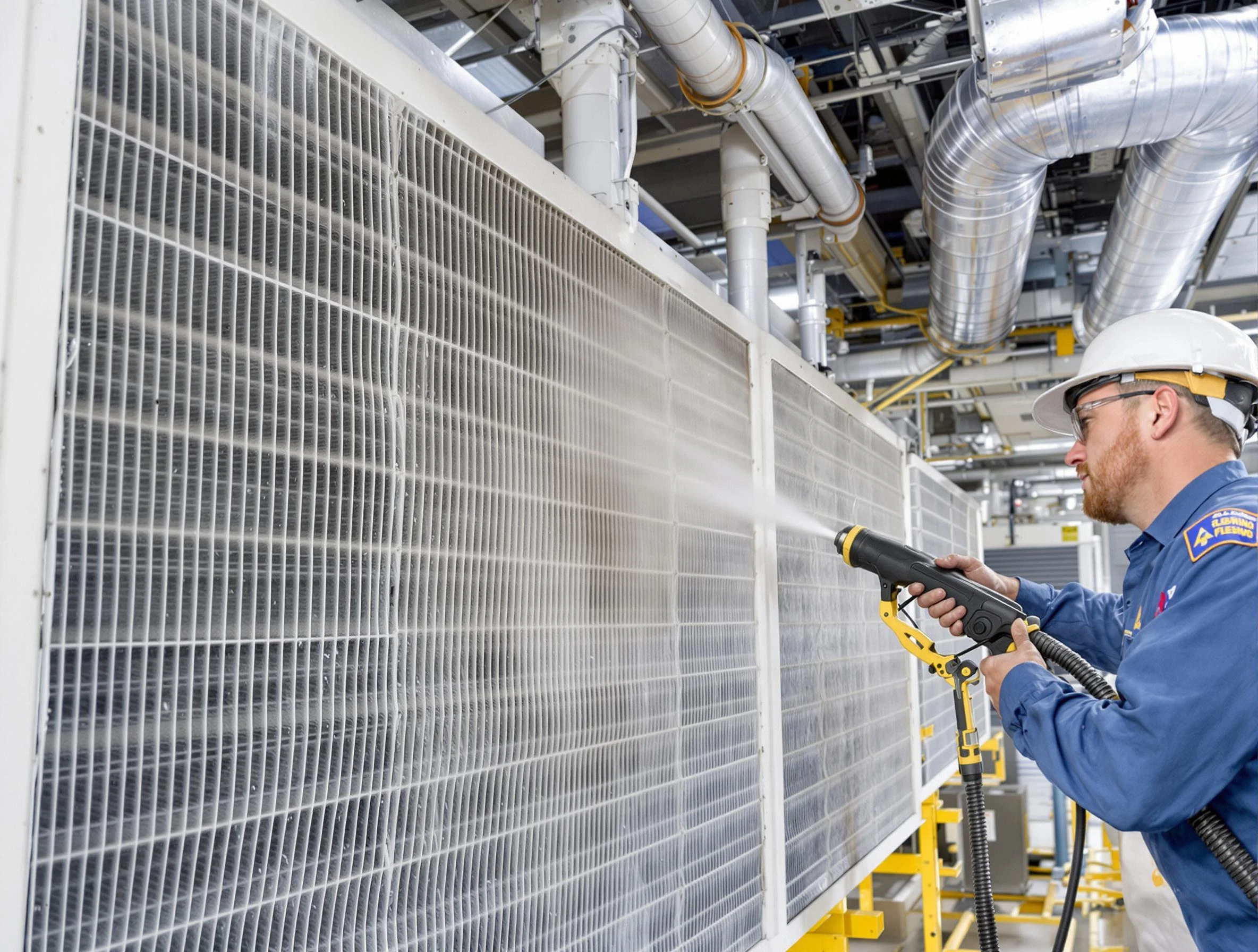 Professional commercial coil cleaning by Fairfield Air Duct Cleaning in Fairfield