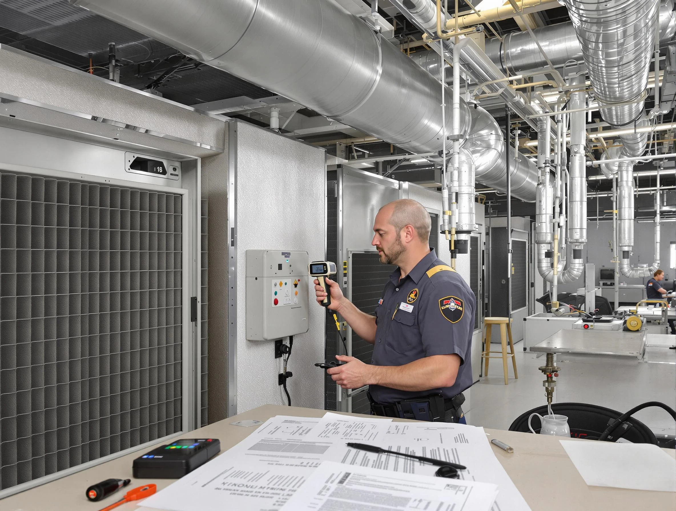 Professional filter system inspection by Fairfield Air Duct Cleaning in Fairfield